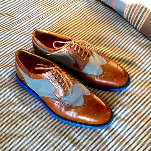 Donald J Pliner wingtip tennis shoe type dress shoes.